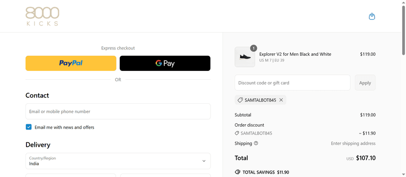 15% Off Discount at 8000Kicks - Save Big on Hemp Shoes