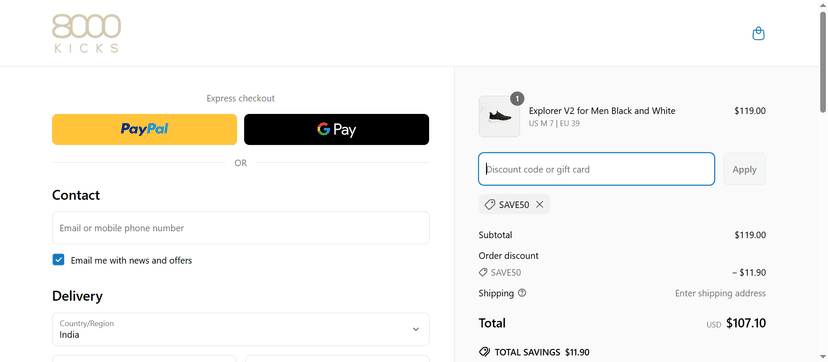 20% Off on 8000Kicks Hemp Shoes - Use the code at checkout